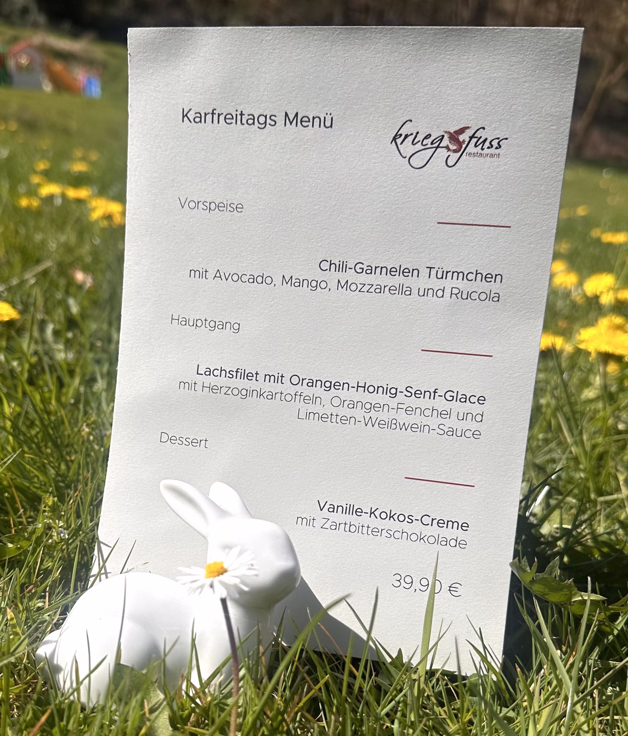 Karfreitags Menü 2025