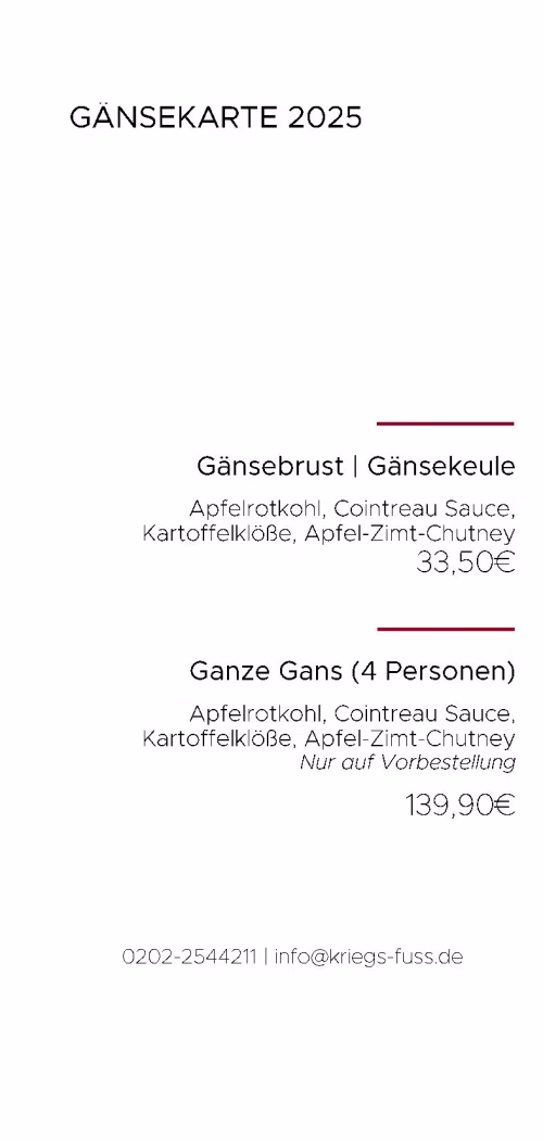 Gänsekarte 2025